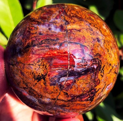 2.61''407.6g WOW! Natural Rare PIETERSITE CRYSTAL Sphere Ball Healing ie3557