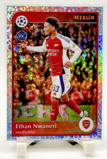 Ethan Nwaneri [Mini Diamond Refractor] #53 2024 Topps Merlin UEFA Rookie Card. rookie card picture