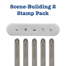 Scene-Building 2 Signature Stamp Pack Set of 5, ImpressArt, Metal Stamping Tool