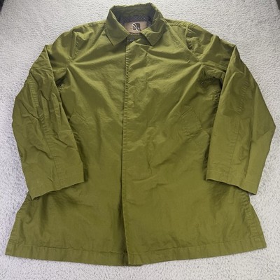 Sealup Jacket Mens 52 Green Full Zip Snap Button Designer Coat Preppy Italy
