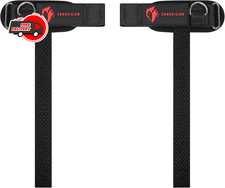 Heavy Duty Weight Lifting Straps with Cuffed D Ring Enhanced Grip