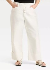 Straight-leg jeans. AVA  VIV, size 22 R, high-waisted, with a hem.
