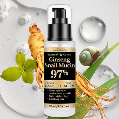 Naturkosmo Ginseng Schneckenmucin Serum 97 % mit Niacinamid & Hyaluron, 50 ml