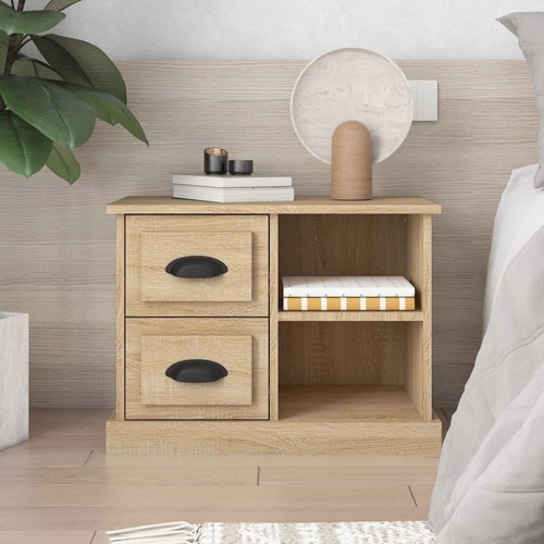 Mesita de Noche Mesa Auxiliar Armario con Cajones Estantes de Dormitorio vidaXL - Imagen 4 de 88