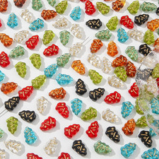 200Pcs Christmas Beads Acrylic Christmas Shape Bead Xmas Trees Beads for Christm