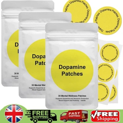 Dopamine Patches Mood Support and Positivity Mental Wellness [30~90 Patches]