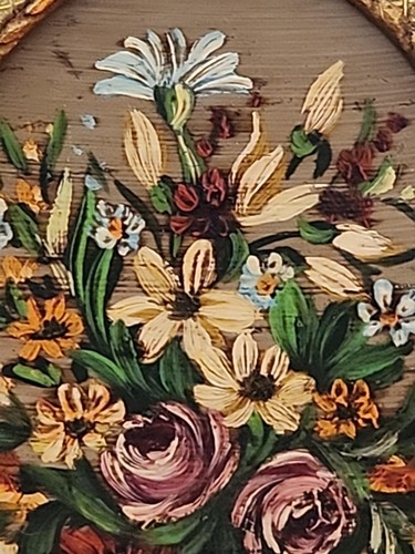 Dipinto Original Miniature Floral Oil Painting MARAD Picture No. 1107 6.5"x 5.7" - Picture 6 of 23