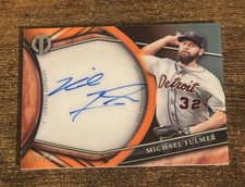2018 Topps Tribute Autographs Auto Orange Michael Fulmer Tigers Color Match /25
