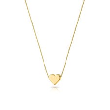 Gold Necklace for Women - Gold Heart Necklace 14K Gold Plated Tiny Cute Heart Ch