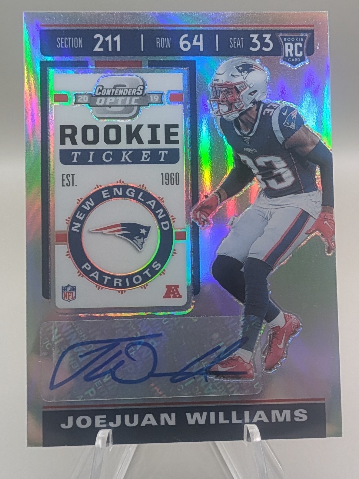 Joejuan Williams Panini Contenders Optic #169 Autograph