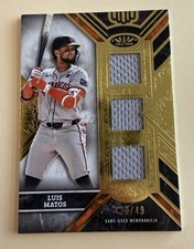 2025 Topps Tier One Baseball Louis Matos #T1TR-LM Triple Relic /49
