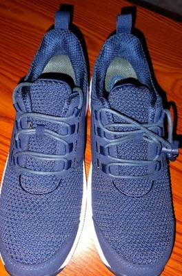 Orthofeet Shoes Womens Size 8 Narrow No-Tie Soft Toe Work Navy Blue Sneaker