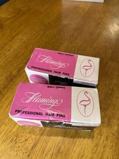 Flamingo Professional Hair Pins Black Brown Lot of 2