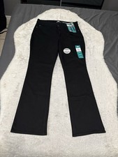 New Lee Riders Mid Rise Bootcut Black Chino Pants Size 14 M