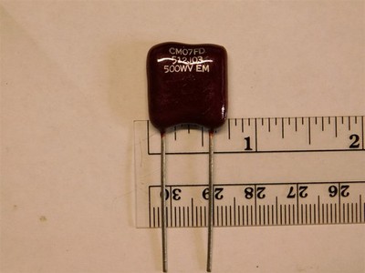 2 El-Menco CM07FD512J03 5100pF 500V 5% Dipped Silver Mica Capacitors