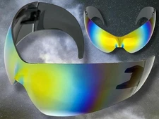 Futuristic Cyclops Alien Space Robot Shield Party Raver SUNGLASSES Club Festival