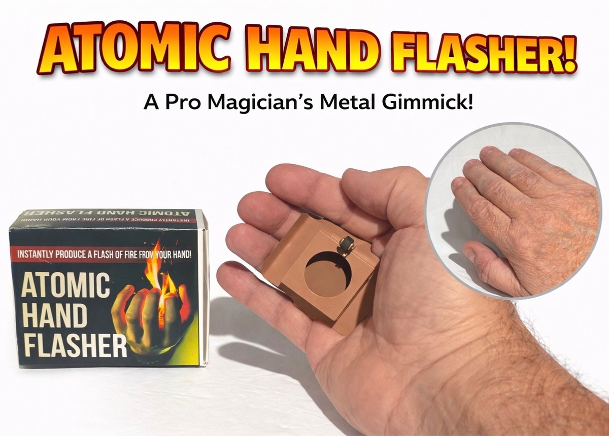 Metal PRO ATOMIC HAND FLASHER Magic Trick Fire Stage Effects Prop 