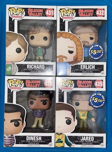 Funko Pop Vinyl Television SILICON VALLEY LOT OF 4 Figures #431 432 433 435 MIB