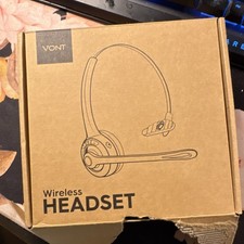 Vont VNT-BTH01 Black Wireless Bluetooth Headset USB Boom Mic Volume Control