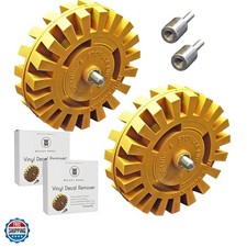 4-Inch Car Sticker Remover Kit - 2 Pack, Soft Rubber Decal Eraser Wheel Tool ...