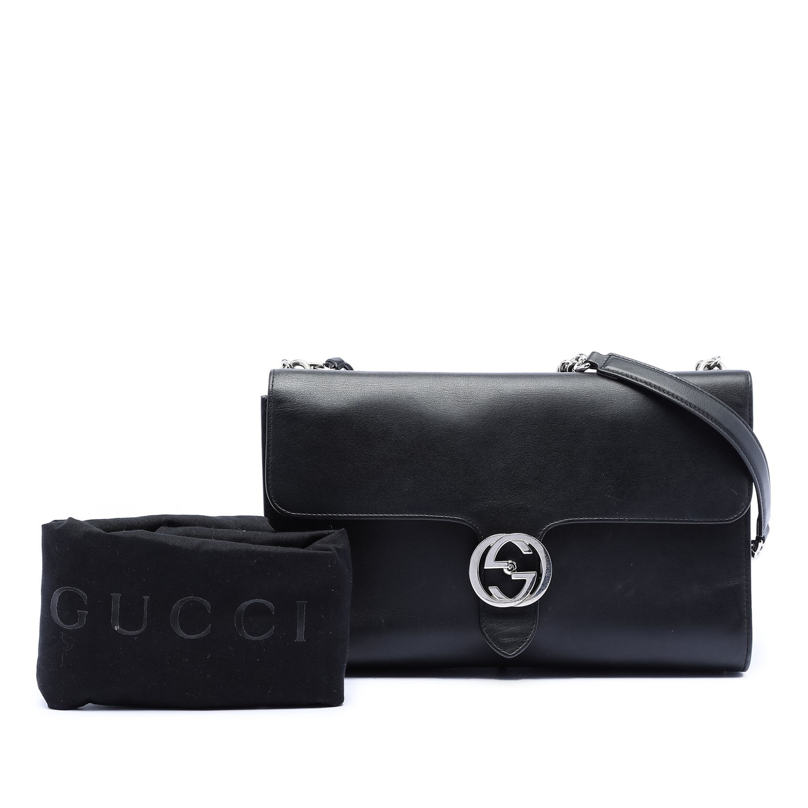 Authenticated Gucci Medium Leather Dollar Interlo… - image 8