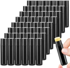 100 Pcs 5G Plastic Lipstick Tube Empty Black Lip Balm Tubes Containers Lip Gloss