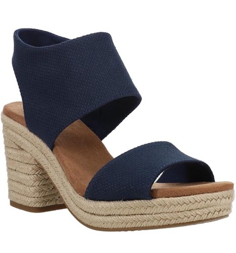 TOMS Women's Majorca Platform Block Heeled Sandal Navy UK Size 3.5 EU 36 #956 - 第 1/13 張圖片