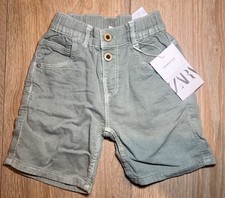 Girls ZARA Corduroy Bottom Shorts Green Size 5 Years New