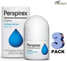 3 x Perspirex Original Antiperspirant Roll On 20ml - "SHIP FROM USA"