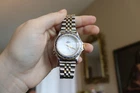 Vtg Timex Indiglo Compass Watch Men 37mm Silver Gold Tone 6.75"