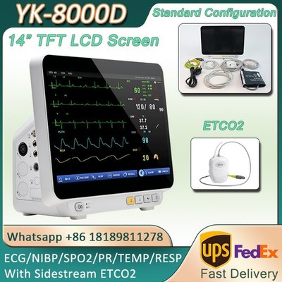 14'' Big TFT LCD Screen Multi-Patameter Patient Monitor ICU Vital Sign Monitor