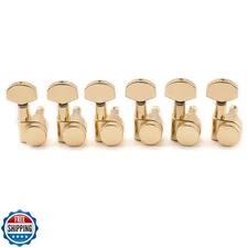Musiclily Pro 6 in line 2-Pin Guitar Locking Tuners 15:1 Ratio Machine Heads 