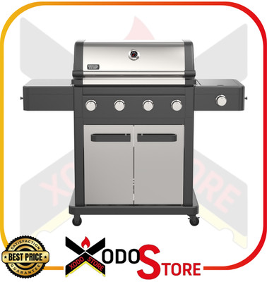 BROIL CHEF TAHOE 4-Flammen Gasgrill Barbecue BBQ Edelstahl Schwarz