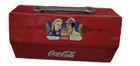 Coca Cola Tin Toolbox w/ Wrench Handle Vintage 1990s Novelty Red 9"x4" Coke