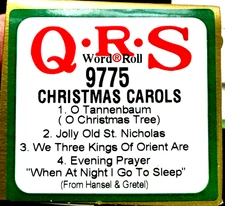 QRS Holiday Word Roll CHRISTMAS CAROLS Hansel Gretel 9775 Player Piano Roll