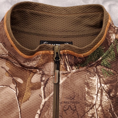 Realtree Pullover Mens XXL Camo Long Sleeve Xtra Camouflage 1/4 Zip Mesh - Picture 3 of 9