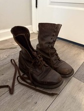 Vtg Dutch Army M57 Paratrooper Combat Corcoran M1948 Jump Boots Brown Sz 41 8.5