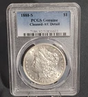 1888 S Morgan Silver Dollar PCGS Genuine Cleaned-AU Detail First Year Mint