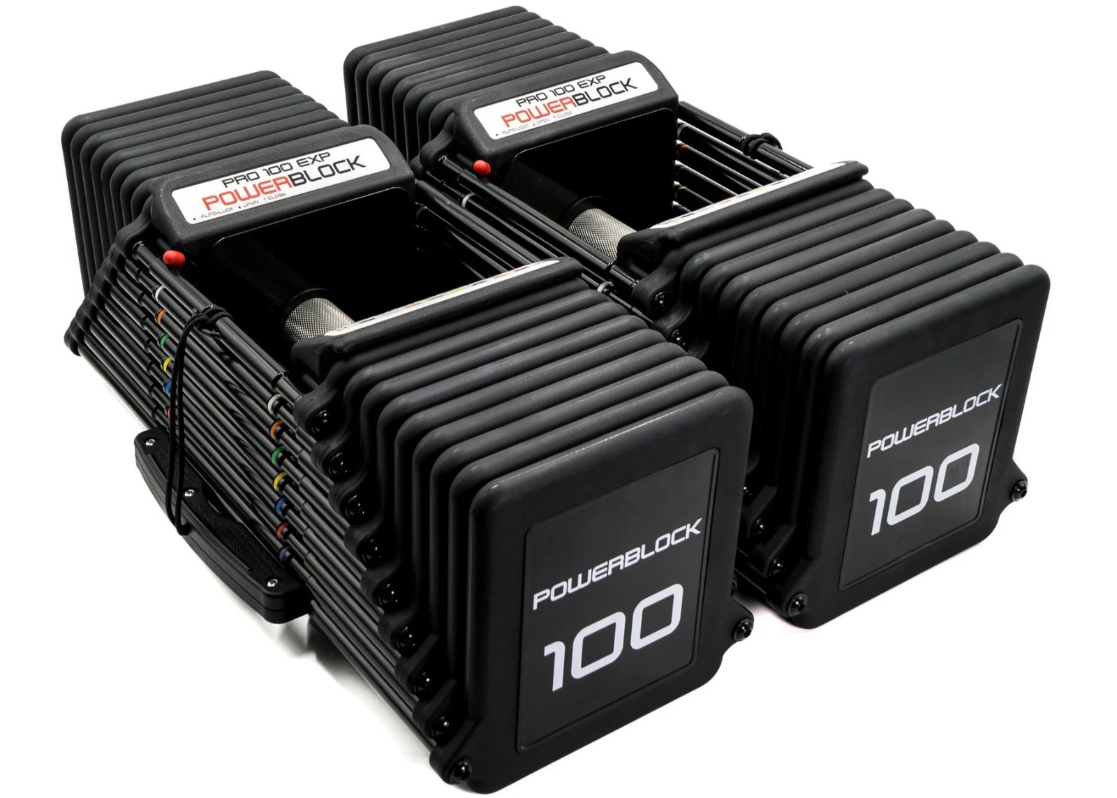 PowerBlock Pro 100 EXP Dumbbells Knurled Handles (5-100 lbs Per Dumbbell) - NEW!