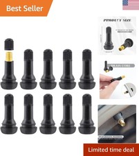 10 Pack Tr413 Snap-in Tire Valve Stems - Airtight Seal Easy To Fit Reliable