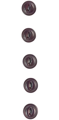 Buttons Mauve Cat Eye Center 1/2'' Shiny 2-Hole 5Pk Vintage Blumenthal Lansing