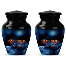 Butterfly Urns 3Inch Set Of 2 for Ashes Urn Ash Container for Men & Women