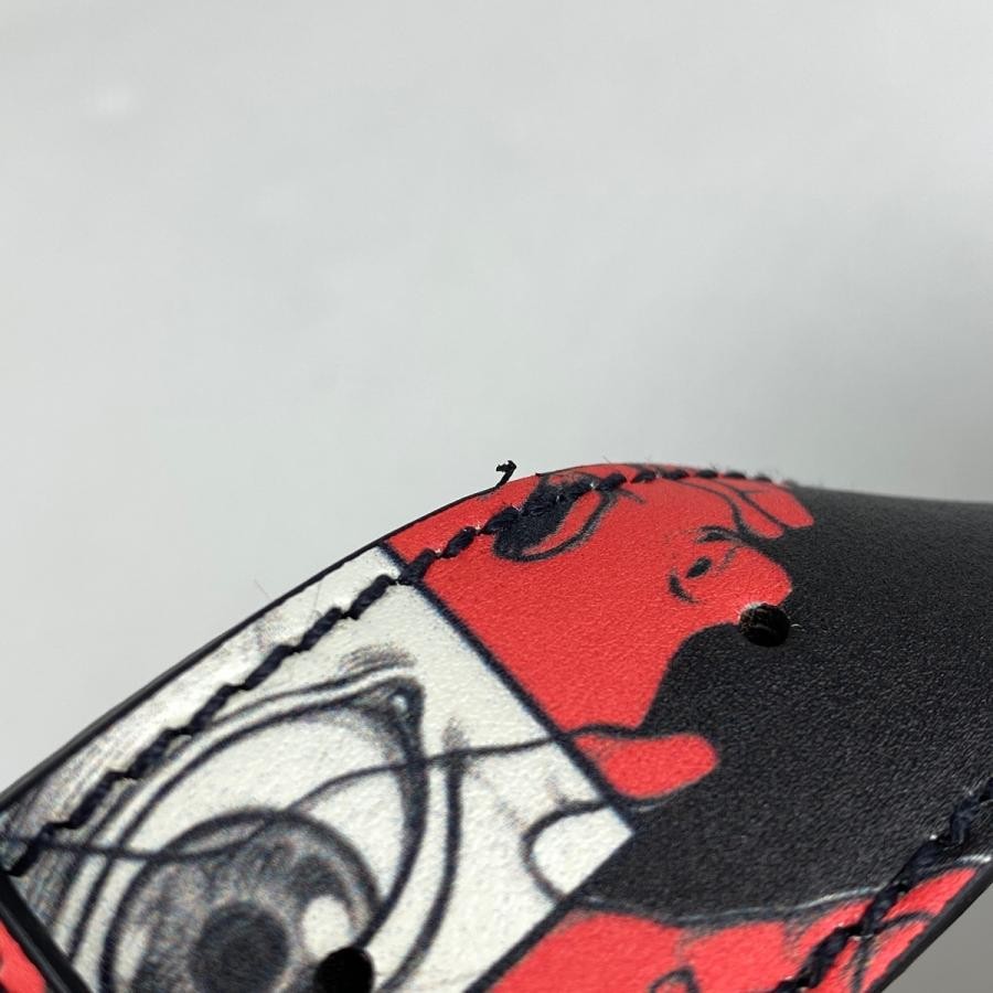 PRADA Comic Print Body Bag Waist Bag 2VL006 Black Multi-Color Leather #BS1323 thumbnail 7