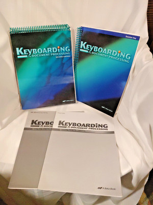 Abeka Keyboarding & Document Processing 2nd Ed Student & Teacher Keys Quiz Tests