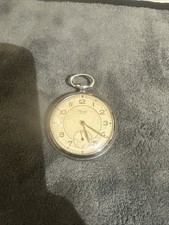 Vintage Kienzle Taschenuhr, 7 Steine, Stahlgehäuse – ohne Aufzugskrone