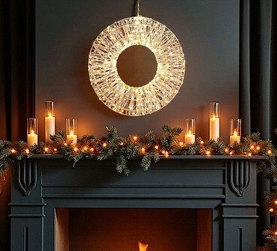 LED Leuchtkranz 800 LED 50cm Lichterkranz Weihnachtskranz Weihnachtsbeleuchtung