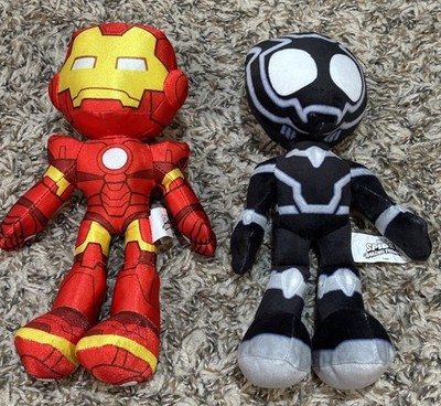 JAZWARES MARVEL SPIDEY AND HIS AMAZING FRIENDS 9'' IRON MAN & BLACK PANTHER PLUSH