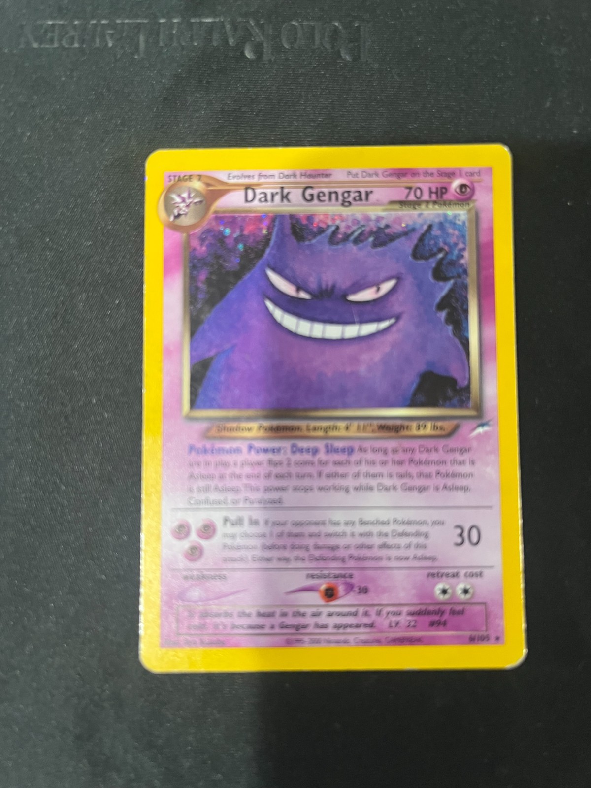 Dark Gengar 6/105 Neo Destiny Holo - HP Holodex 4 PSA rated