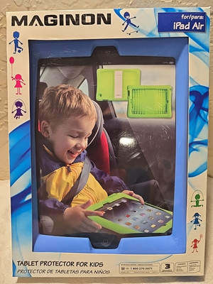 iPad Air Tablet Blue Rubber Protector Case For Kids By MAGINON 