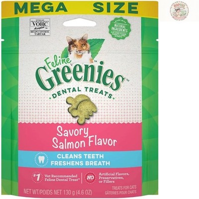 Delicious Salmon Dental Cat Treats, 4.6 oz - Supports Oral Health & Fresh Breath